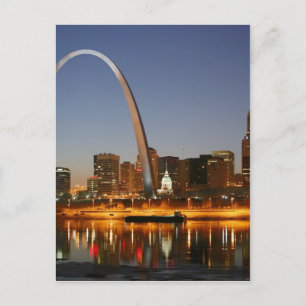 Carte Postale Gateway Arch St Louis Mississippi à la nuit