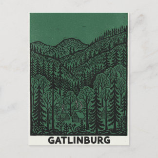 Carte Postale Gatlinburg Line drawing