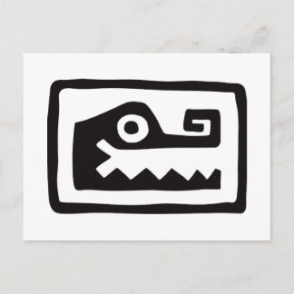 Carte Postale Gator, hiéroglyphe mexicain(Maya)