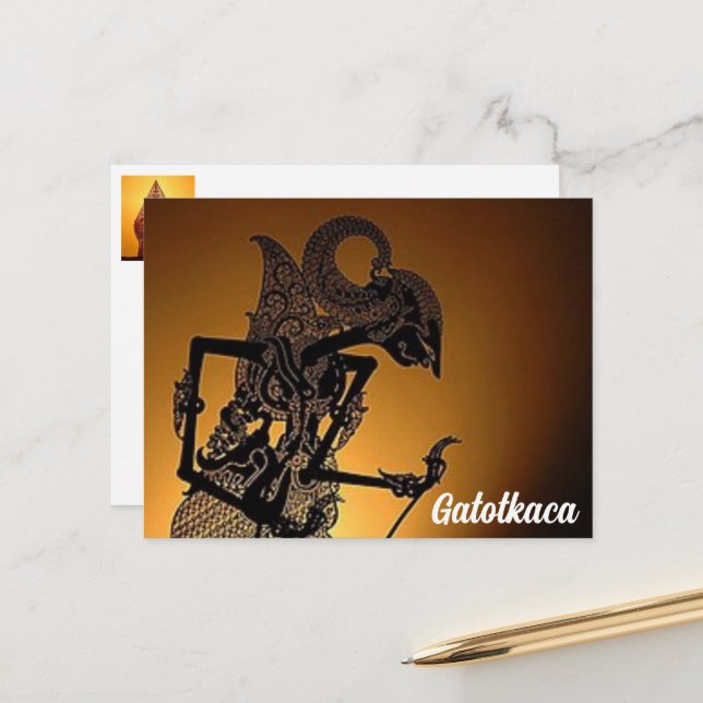 Carte postale Gatotkaca (Devant/Arrière en situation)