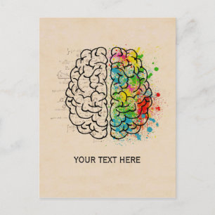 Carte Postale Gauche Et Droite Du Cerveau Humain Ajouter Du Text