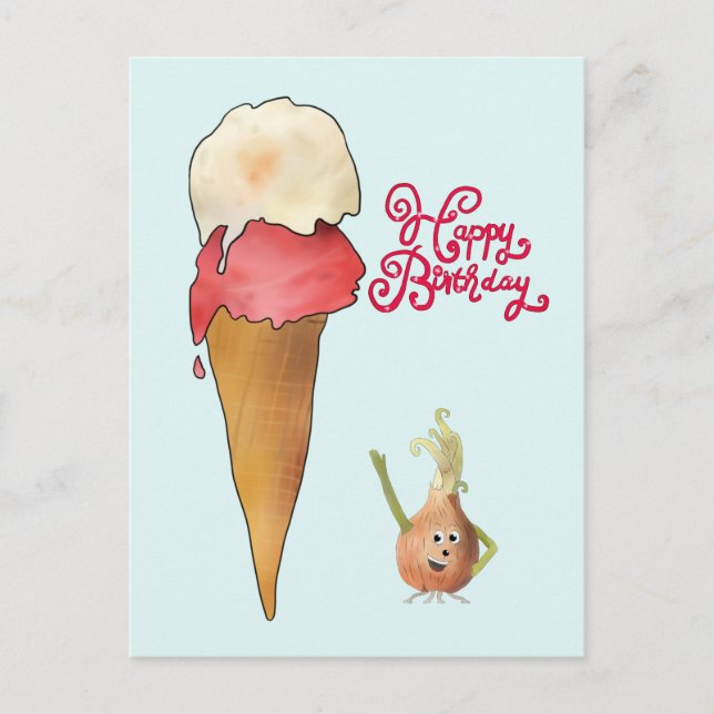 Carte Postale Gaufre à glace (Devant)