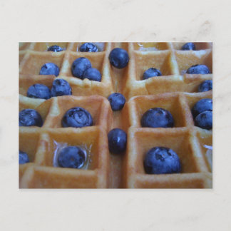 Carte Postale gaufre aux bleuets