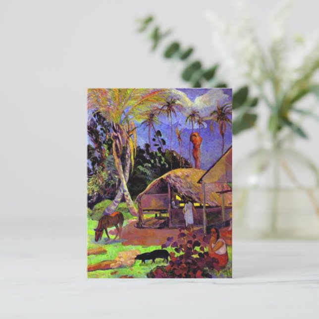 Carte Postale Gauguin - Cochons noirs (Debout devant)