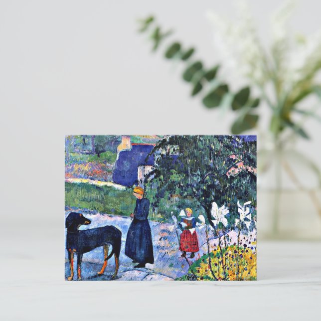 Carte Postale Gauguin - Parmi les Lilies (Debout devant)