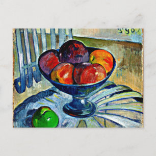 Carte Postale Gauguin - Plat de fruits sur une chaise de jardin