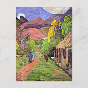 Carte Postale Gauguin - Route à Tahiti