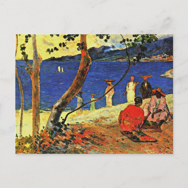 Carte Postale Gauguin - Un bord de mer (Devant)