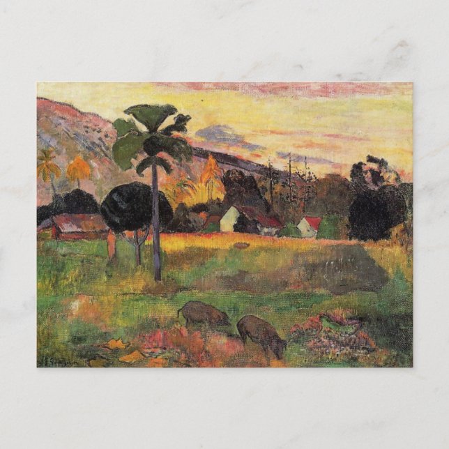 Carte Postale Gauguin - Venez ici, peinture impressionniste (Devant)