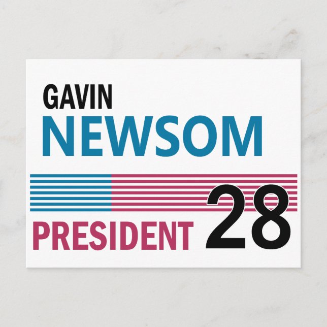 Carte Postale Gavin Newsom 2028 (Devant)