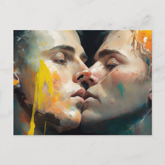 Carte postale Gay Kiss (Devant)