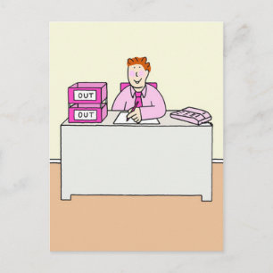 Carte Postale Gay New Job Félicitations Cartoon