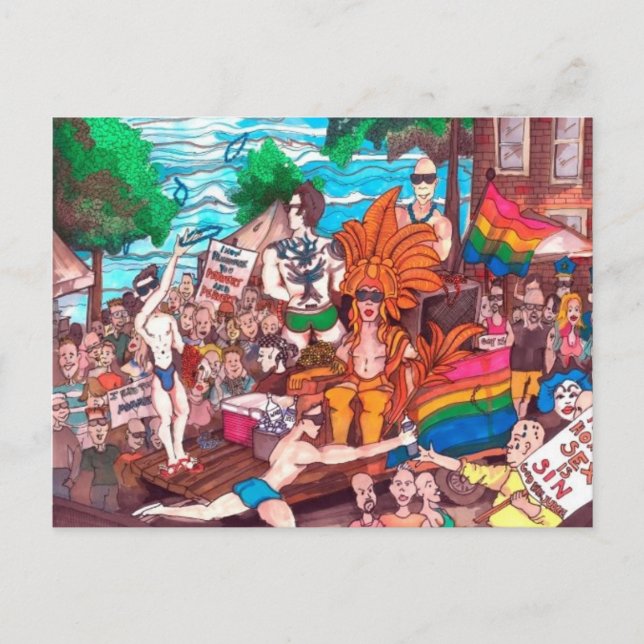 Carte postale gay pride par Thompson Kellett (Devant)