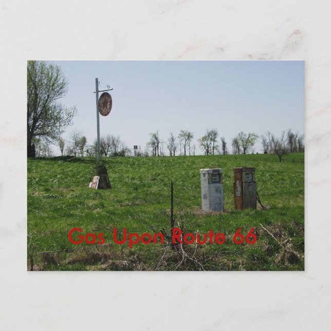 Carte Postale Gaz Sur La Route 66 (Devant)