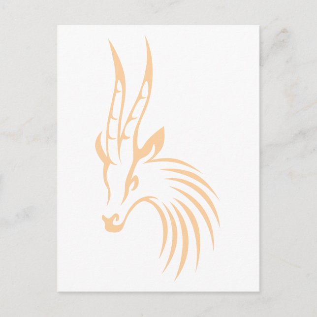 Carte Postale Gazelle de Thomson dans le style de dessin souhait (Devant)