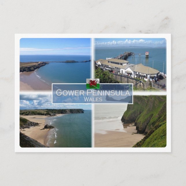 Carte Postale GB Royaume-Uni - Pays de Galles - Gower Peninsula (Devant)