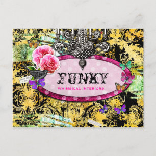 Carte Postale GC Abeille rose Vintage lunique