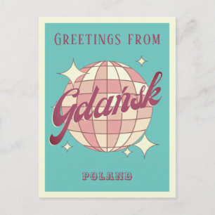 Carte Postale Gdańsk Gdansk Pologne Rétro vacances