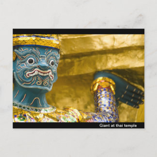 Carte Postale Géant au temple thai