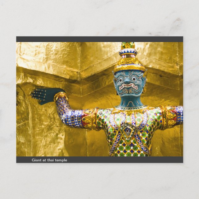 Carte Postale Géant au temple thaïlandais (Devant)