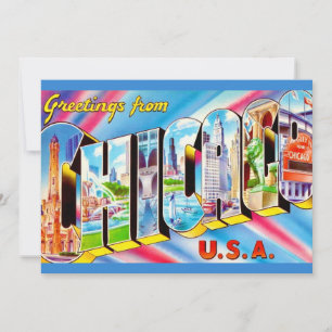 Carte postale géante de Chicago 5x7