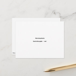 Carte Postale Geburtstagskarte Standardausgabe weiß