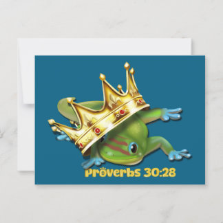 Carte Postale Gecko avec couronne—Proverbes