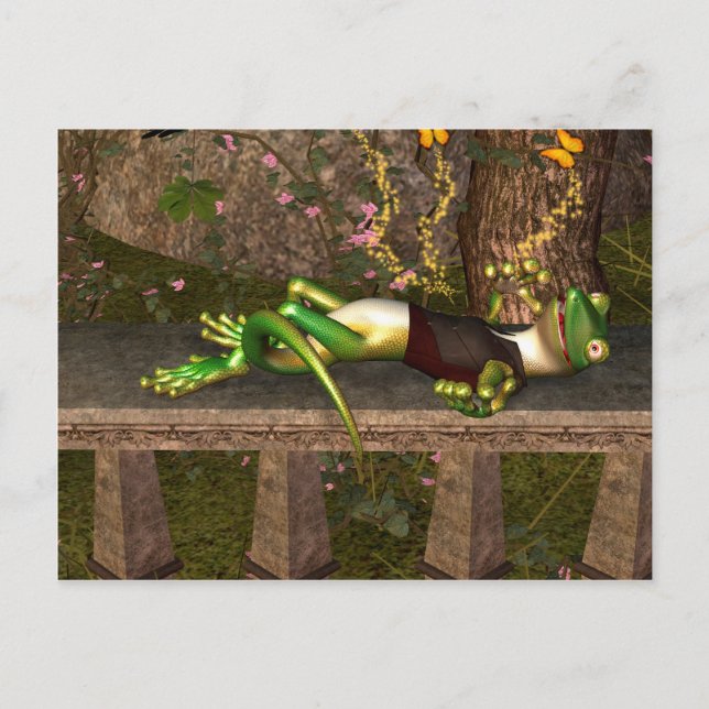 Carte Postale Gecko drôle (Devant)