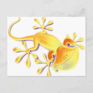 Carte Postale Gecko souriant   faites votre propre arrière - pla