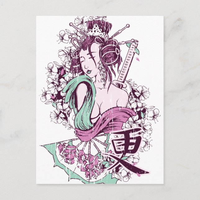 Carte Postale Geisha japonais (Devant)