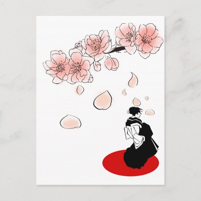 Carte Postale geisha japonaise (Devant)