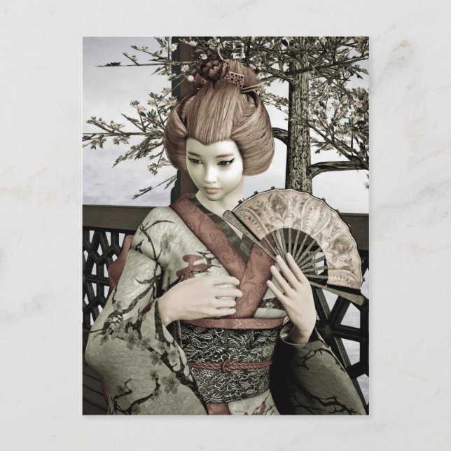 Carte Postale Geisha Vintage (Devant)