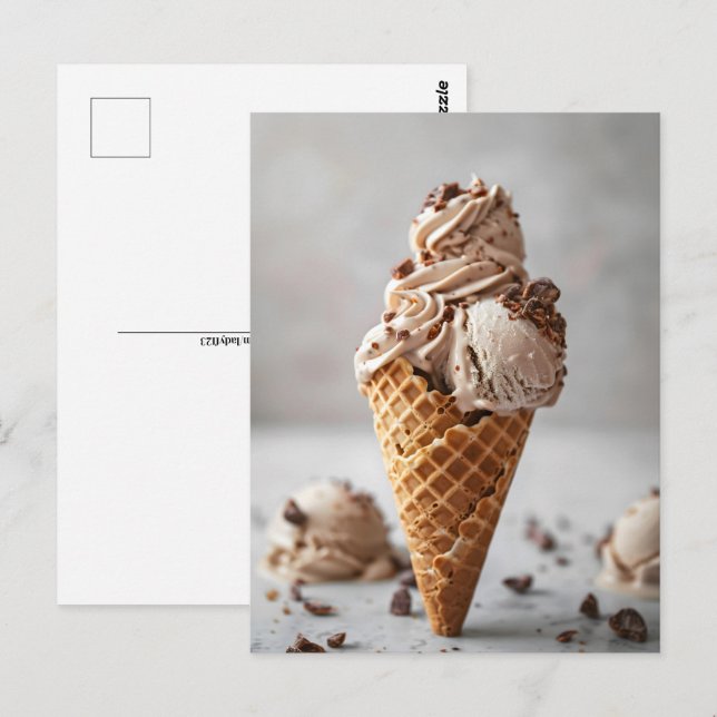 Carte Postale Gélato italien, Post-croisement (Devant / Derrière)