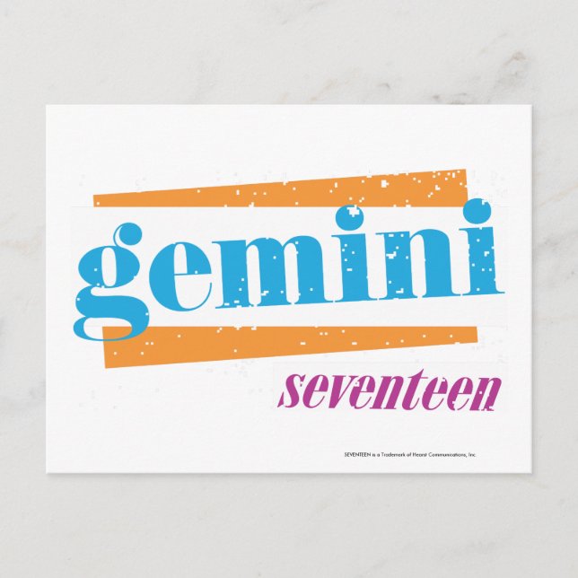 Carte Postale Gemini Aqua (Devant)