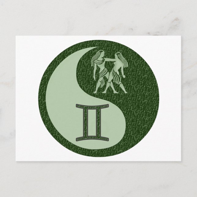 Carte Postale Gemini Yin Yang (Devant)