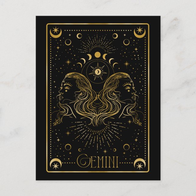 Carte Postale Gemini zodiac (Devant)