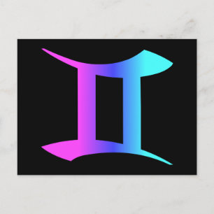 Carte postale Gemini Zodiac Sign