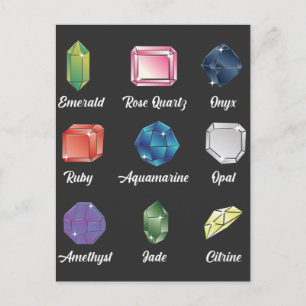Carte Postale Gemstone Lover Bijouterie Géologue Crystal Hunter