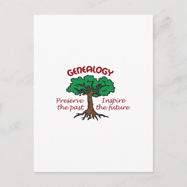 CARTE POSTALE GÉNÉALOLOGIE (Devant)