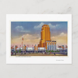 Carte Postale General Motors, exposition universelle de 1934