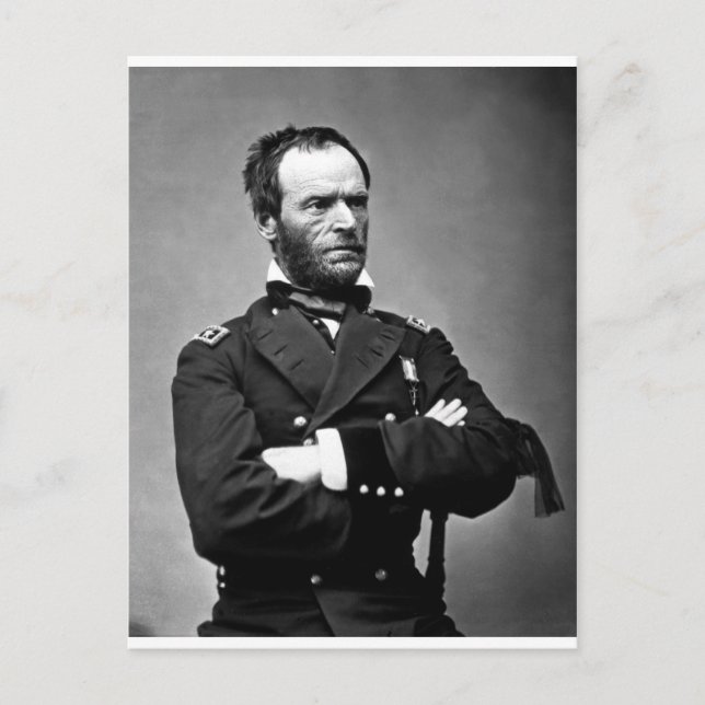 Carte Postale Général William Tecumseh Sherman, 1865. (Devant)