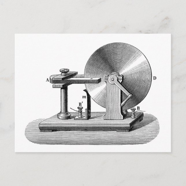 Carte Postale Générateur de disque Faraday (Devant)