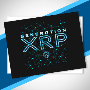 Carte Postale Génération de crypto-monnaie XRP Crypto Blockchain