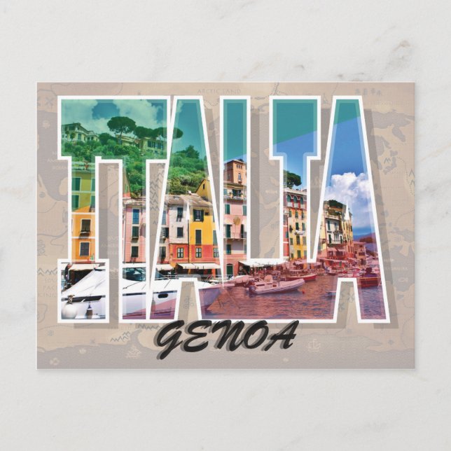 Carte postale Gênes, Italie (Devant)