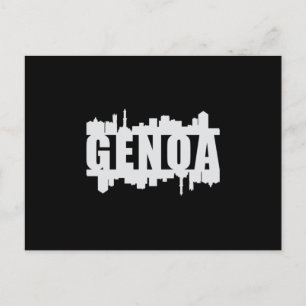 Carte Postale Gênes Italie City Skyline Cityscape Funny Cadeau