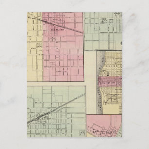 Carte Postale Geneseo, Kewanee, Cambridge, Fulton et Morrison