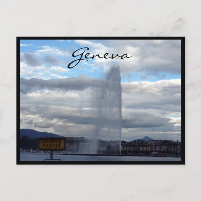 Carte Postale geneva jet d'eau (Devant)
