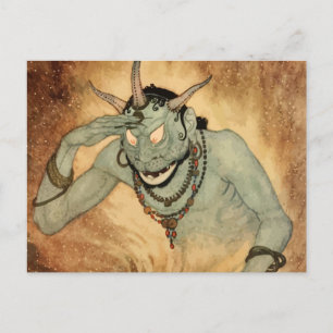 Carte Postale Génie des nuits arabes par Edmund Dulac