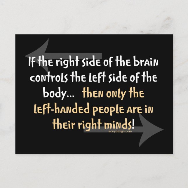 Carte Postale Gens gauchers (Devant)