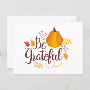 Carte Postale gentil Thanksgiving word art 